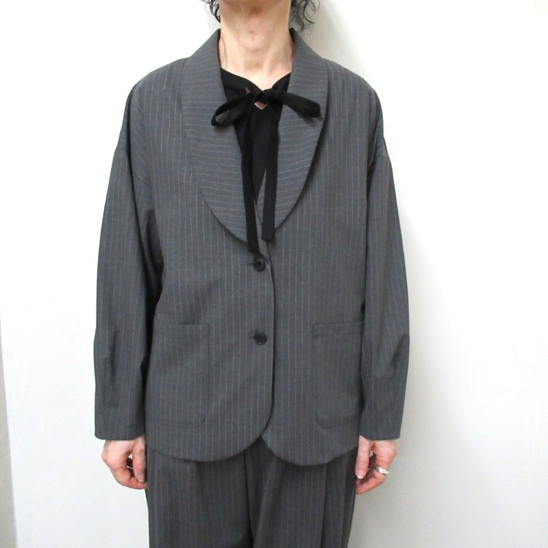 ina ストライプショールカラージャケット /CH13 【日本製】